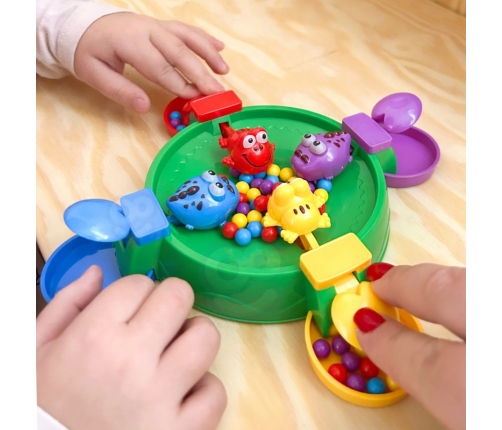 WOOPIE Gra Zręcznościowa Planszowa GŁODNE WESOŁE ŻABKI I KROKODYLKI 3+