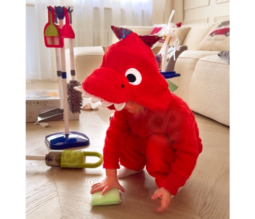 WOOPIE Zestaw do Sprzątania na Kółkach XXL Wózek 3w1 29 el. Niebieski