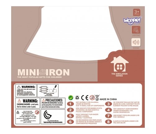 WOOPIE Żelazko ze Spryskiwaczem Światłem i Dźwiękiem dla Dzieci