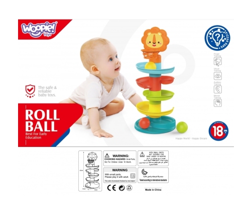 WOOPIE BABY Tor Zjeżdzalnia Kulek Wieża z Piłeczkami Kulodrom