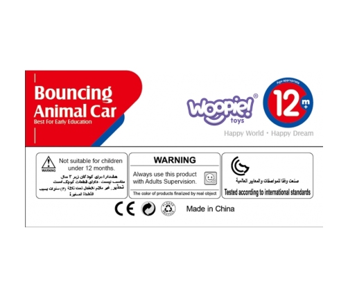 WOOPIE BABY Grzechotka Samochodzik Pojazd Hipopotam