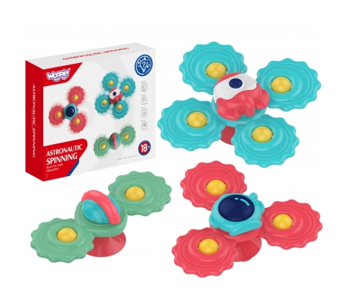 WOOPIE BABY Gryzak Spinner Wirujący z Przyssawką Zestaw 3 szt _5SZT