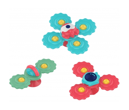 WOOPIE BABY Gryzak Spinner Wirujący z Przyssawką Zestaw 3 szt _5SZT