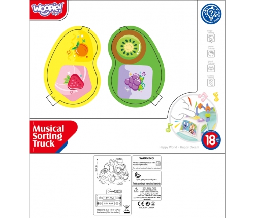 WOOPIE BABY Interaktywny Samochodzik Muzyczny Sorter Montessori Niebieski