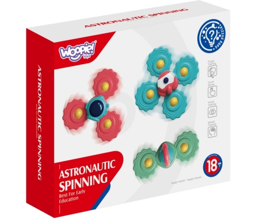 WOOPIE BABY Gryzak Spinner Wirujący z Przyssawką Zestaw 3 szt_20SZT