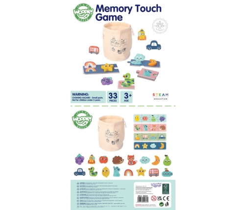 WOOPIE GREEN Układanka Sensoryczna Memory Kształty FSC