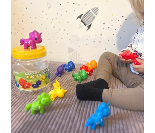 WOOPIE Figurki Montessori Zestaw Edukacyjny Jednorożce do Składania 