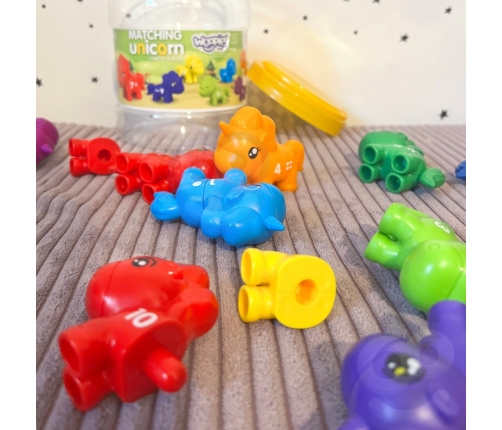 WOOPIE Figurki Montessori Zestaw Edukacyjny Jednorożce do Składania 