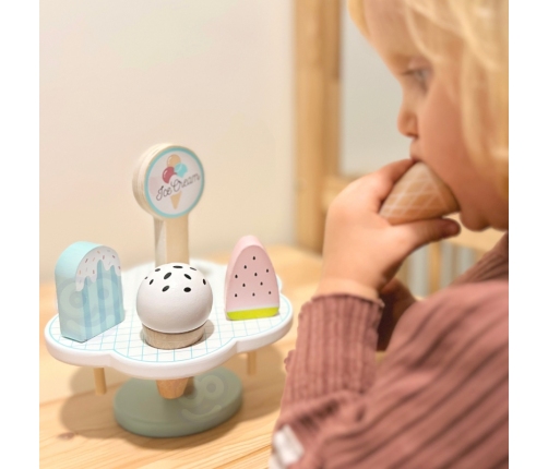 TOOKY TOY Drewniane Lody Magnetyczne na Stojaku