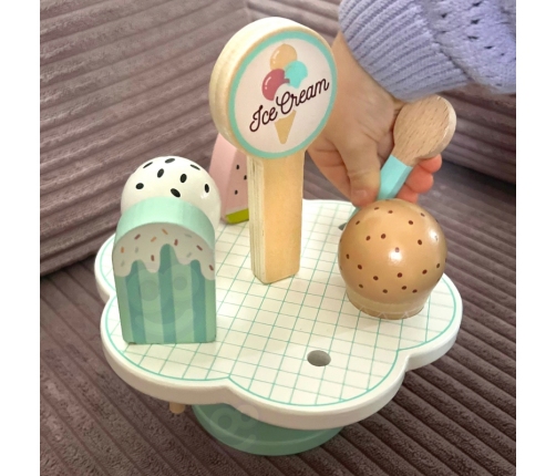 TOOKY TOY Drewniane Lody Magnetyczne na Stojaku