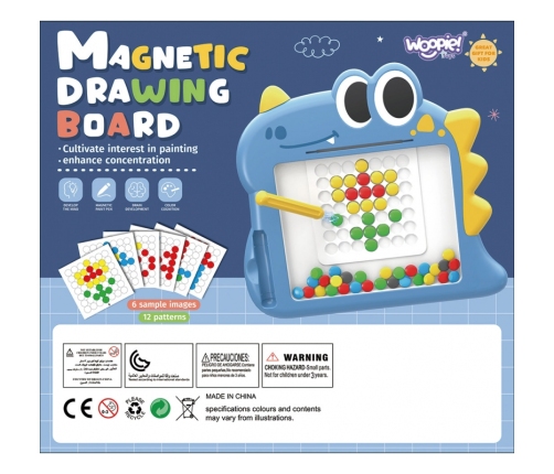 WOOPIE Tablica Magnetyczna dla Dzieci Montessori MagPad Dinozaur