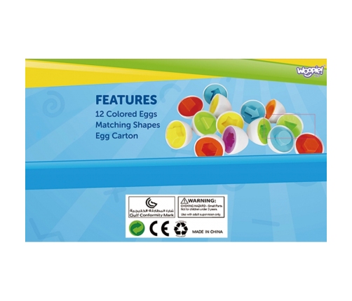 WOOPIE Układanka Jajka Montessori - Dopasuj Kształty i Kolory