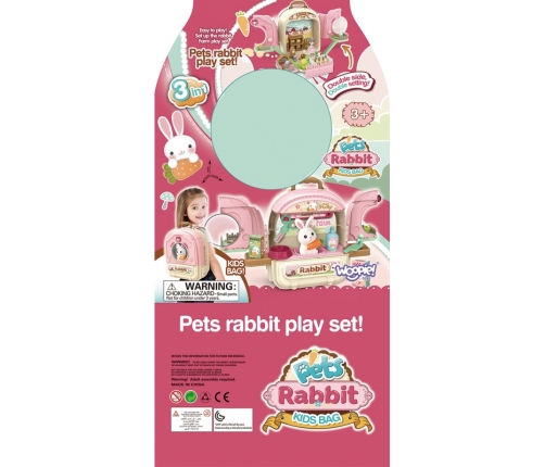 WOOPIE Królik w Plecaku 3w1 Farma Domek Ogródek