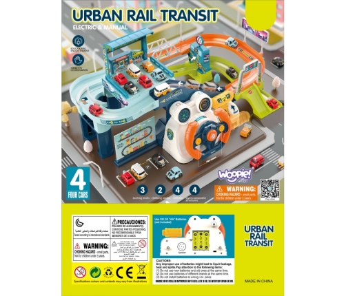 WOOPIE Parking Garaż z Interaktywną Kierownicą + 4 Auta