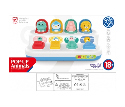 WOOPIE BABY Zabawka Edukacyjna Wyskakujące Zwierzątka POP-UP