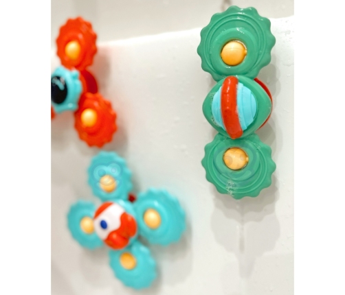 WOOPIE BABY Gryzak Spinner Wirujący z Przyssawką Zestaw 3 szt