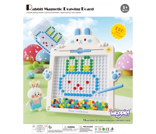 WOOPIE Tablica Magnetyczna dla Dzieci Montessori MagPad Królik
