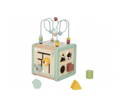 WOOPIE GREEN Drewniana Kostka Aktywności Multifunkcyjna Edukacyjna Sorter