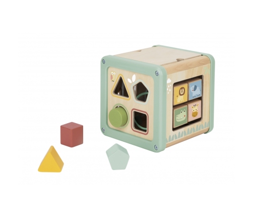 WOOPIE GREEN Drewniana Kostka Aktywności Multifunkcyjna Edukacyjna Sorter