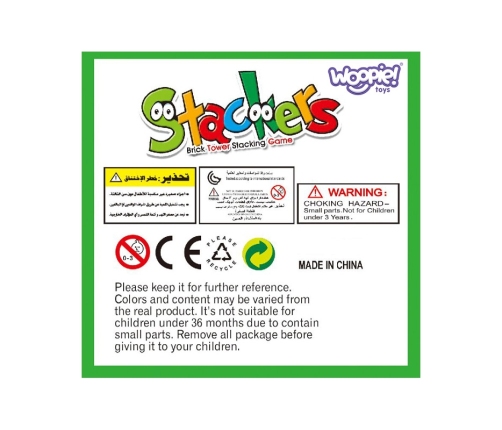 WOOPIE Układanka Wieża Robaczków Gra Zręcznościowa 4+