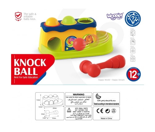 WOOPIE BABY Kolorowa Przebijanka Wbijanka z Młoteczkiem Montessori