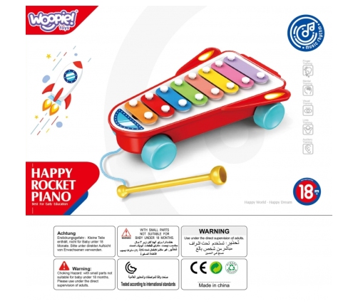 WOOPIE BABY Cymbałki Rakieta Kosmiczna Niebieska 18m+