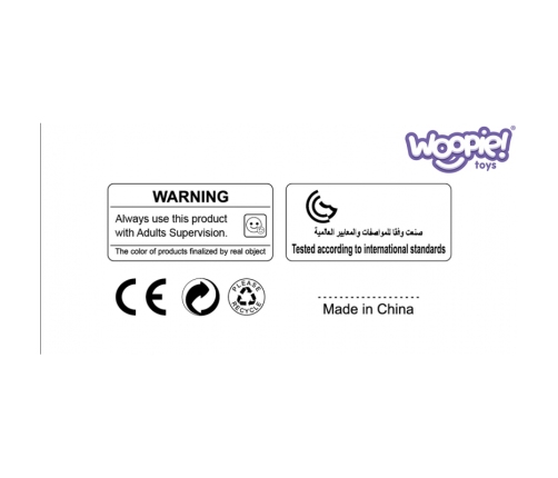 WOOPIE BABY Miękka Grzechotka 2w1 Gryzak Zabawka Sensoryczna dla Niemowląt 0m+