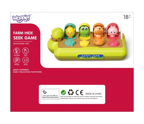 WOOPIE BABY Zabawka Edukacyjna Wyskakujące Zwierzątka Szczęśliwa Farma POP-UP