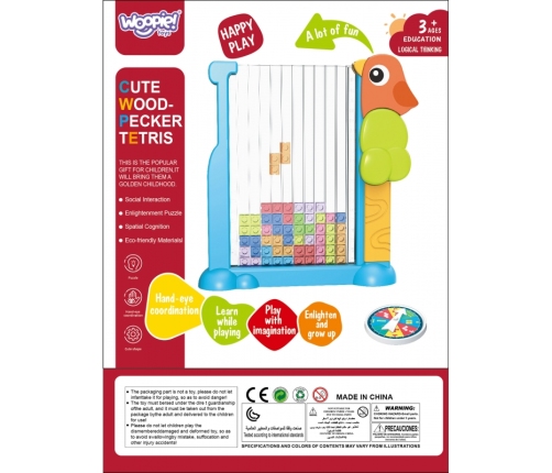 WOOPIE Gra Edukacyjna Tetris Kolorowe Klocki