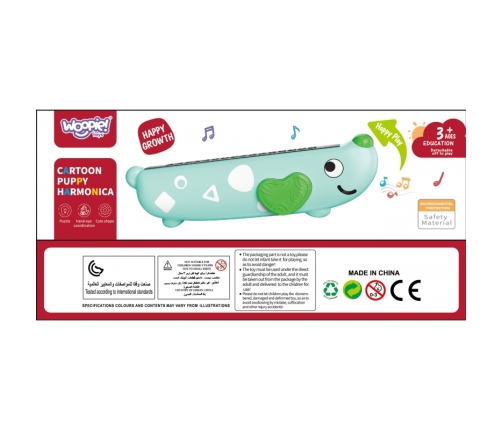 WOOPIE Kolorowa Harmonijka Ustna dla Dzieci Piesek