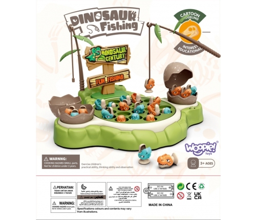 WOOPIE Gra Łowienie Dinozaurów Rybek 2 Wędki