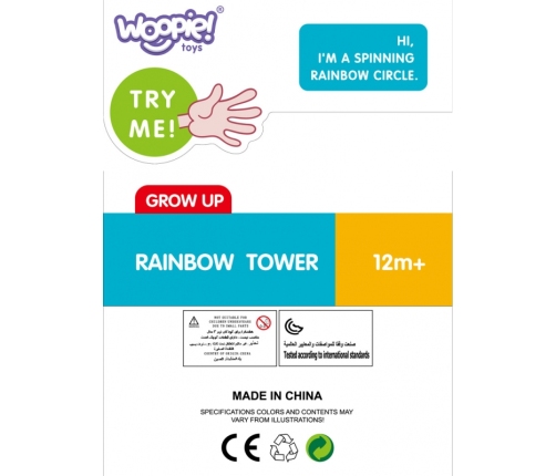 WOOPIE BABY Edukacyjna Piramidka Zakręcona Wieża