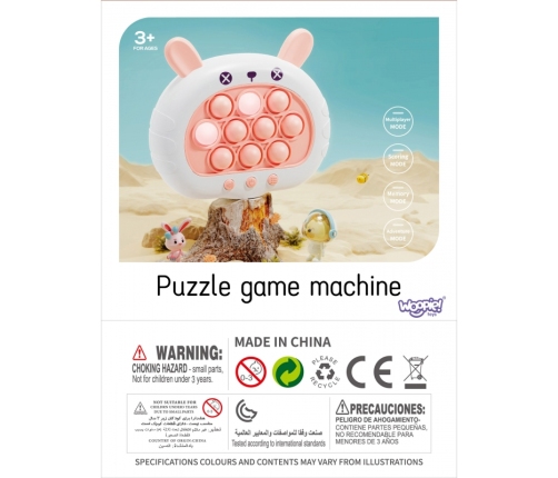 WOOPIE Gra POP IT Elektryczna Antystresowa Zręcznościowa Króliczek