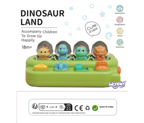 WOOPIE BABY Zabawka Edukacyjna Wyskakujące Dinozaury POP-UP