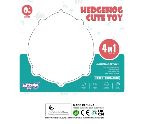 WOOPIE BABY Zabawka Sensoryczna 4w1 Jeżyk Pop-it Aktywizujący
