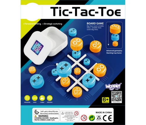 WOOPIE Przenośna Gra Logiczna Kółko i Krzyżyk Kotki w Pudełku