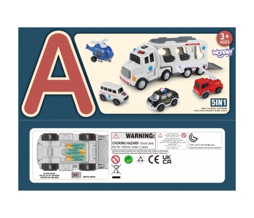 WOOPIE Laweta Drogowa zestaw 5 Aut - Ambulans