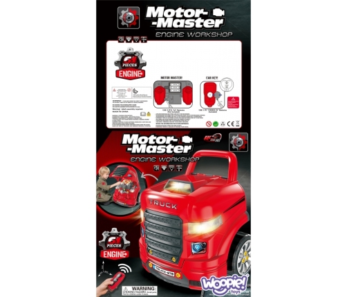 WOOPIE Wielka Ciężarówka Zestaw do Składania Montażu + Akcesoria 61 el.