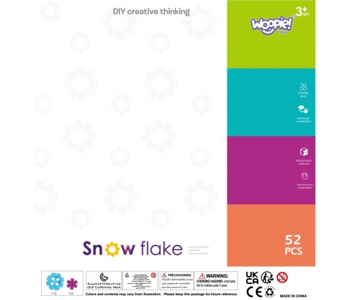 WOOPIE Klocki Konstrukcyjne Wafle Jeżyki 52 el.