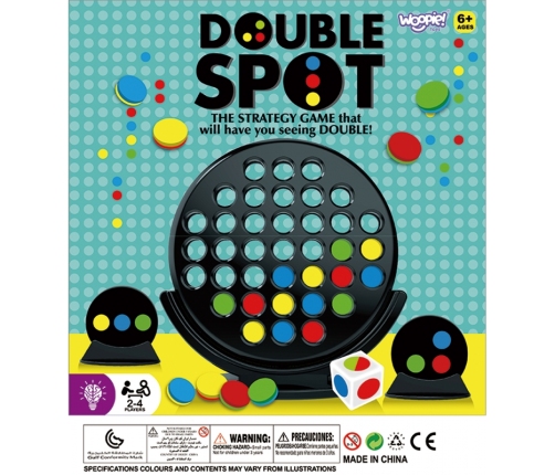 WOOPIE Gra Strategiczna Planszowa 3 w Linii Kropi Double Spot 6+