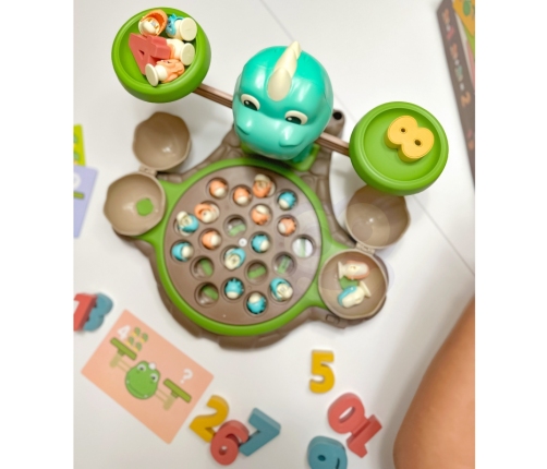 WOOPIE Waga Szalkowa Gra Łowienie Małych Prehistorycznych Dinozaurów Nauka Liczydło