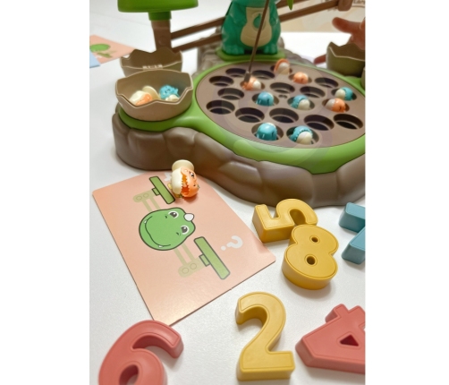 WOOPIE Waga Szalkowa Gra Łowienie Małych Prehistorycznych Dinozaurów Nauka Liczydło