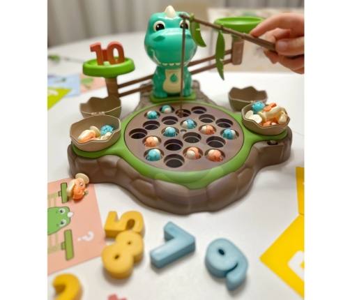 WOOPIE Waga Szalkowa Gra Łowienie Małych Prehistorycznych Dinozaurów Nauka Liczydło