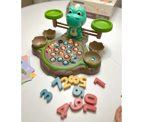 WOOPIE Waga Szalkowa Gra Łowienie Małych Prehistorycznych Dinozaurów Nauka Liczydło