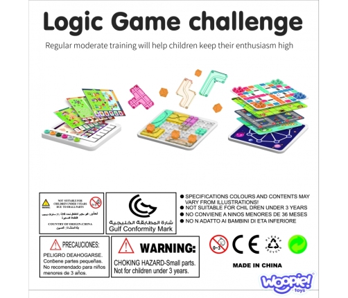 WOOPIE Zestaw 60 Gier Logicznych 3+