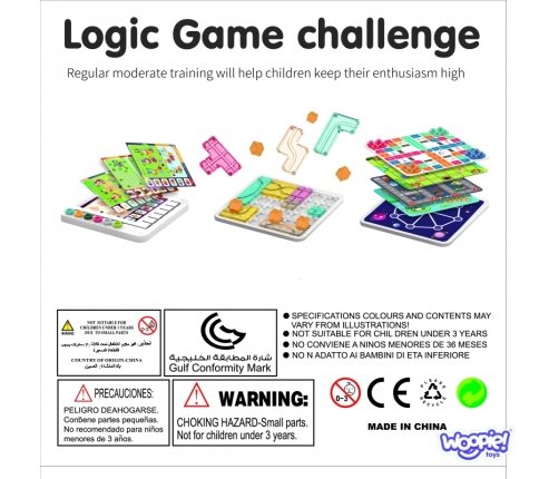 WOOPIE Zestaw Gier Planszowych Logicznych 10w1