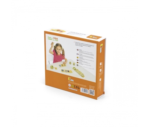 VIGA Gra Edukacyjna Układanka Ucząca Sortuj Zmysły 37 el. Montessori