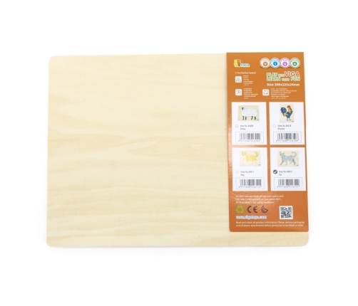 VIGA Drewniane Puzzle Montessori Kot z Pinezkami