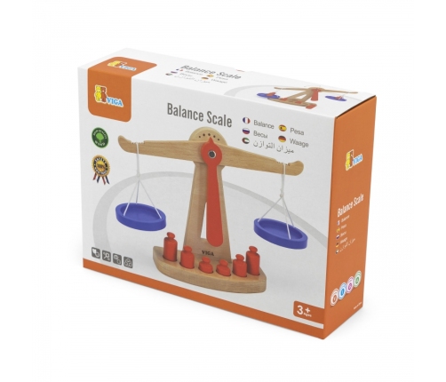 VIGA Drewniana Waga Sklepowa Równoważna Certyfikat FSC