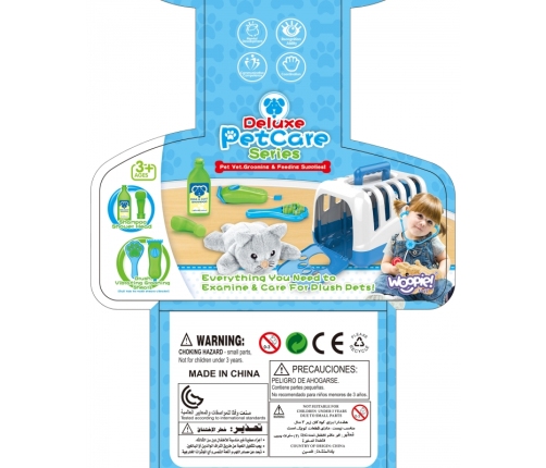 WOOPIE Zestaw Małego Weterynarza Piesek Transporter 6 el.